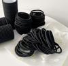 Versión coreana de nylon de alta elasticidad 4mm cuerda para el cabello liga para el cabello banda de goma simple banda de goma negra
