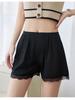 Calça de Segurança de Seda de Gelo Feminina Verão Fina Anti-corrida Leve Usável Sem Enrolar Solta Tamanho Grande Shorts Calça de Segurança Básica