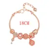 Versátil Rosa Dourado Estilo Antigo Joia de Mão Leque Amor Cadeado Pulseira de Namorada Pulseira Doce de Menininha Joia