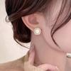 Pendientes de perlas elegantes de estilo pequeño y fragante con aguja de plata, pendientes barrocos de moda, pendientes de temperamento de nicho alto francés, venta al por mayor