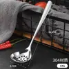 Cuchara Grande para Sopa de Acero Inoxidable 304, Cuchara Espesada para Fondue con Fondo Profundo, Cuchara para Sopa de Cocina Doméstica, Cucharón para Sopa en Forma de Corazón