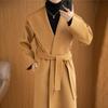 Abrigo de Lana de Doble Vista para Mujer Abrigo de Lana de Largo Medio con Capucha Abrigo de Terciopelo de Doble Vista Negro Venta al Mayoreo Ropa de Trabajo Elegante