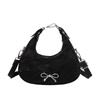 Bolsa de Ombro Simples com Laço Feminina 2025 Nova Primavera Elegante Fashionável Bolsa de Ombro Bolsa para o Trabalho