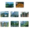 Ímãs de Geladeira de Vidro para Cultura e Turismo de Zhangjiajie Múltiplos Estilos Padrões de Marcos da Cidade do Canyon da Montanha Azulejos Magnéticos de Vidro Retangulares