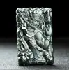 Jade Hetian de Xinjiang Zafiro Verde Torre Primera Calidad Material Fino Cuatro Brazos Guanyin Colgante de Paisaje para Hombres y Mujeres Colgante de Jade