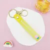 Llavero Colgante de Cordón de Cuero con Letra Transparente Brillante con Accesorios Estilo Muñeca Rellena de Aceite Encanto de Llavero Pulsera Venta al por Mayor