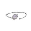 Pulsera de Apertura Flor de Rosa Hueca Estilo Joker Moda Femenina Pulsera de Nicho Pulsera Simple Estilo Frío Mayoreo