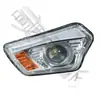 Ensamblaje de intermitente Haibao luz de coche con toldo totalmente cerrado faro de vehículo de cuatro ruedas faro delantero triciclo eléctrico