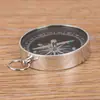 Llavero de anillo de diámetro G44 brújula portátil metal regalo aleación de aluminio bolsillo manualidades puntero