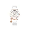 Reloj Vivian Rose Powder Reloj Rosa Oscuro Occidental Reloj de Cuarzo Saturno Banda de Acero Reloj para Mujer Pequeño Azul V Pequeño Reloj Dorado