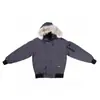 Chaqueta Bomber Corta Big Goose 01 Invierno Pareja Hombres y Mujeres Chaqueta de Plumas Abrigo Cuello de Piel Engrosada Cálida Moda