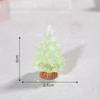 Árbol de navidad luminoso transfronterizo artesanía de resina micro paisaje adornos de paisaje de nieve navideño accesorios DIY