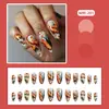 24 Peças Unhas Postiças Flor Gradiente Fofas Frescas Versáteis Venda de Banca Unhas Destacáveis Usáveis Peças de Unha Atacado Loja de 2 Yuan
