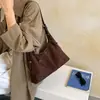 Bolso Tote de Gamuza Vintage para Mujer 2026 Nuevo Otoño/Invierno Gran Capacidad para Viajar al Trabajo Bolso de Hombro Bolso Cruzado Simple Versátil