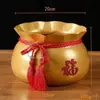 Vaso Plástico Cerâmico Imitação Shishi Ruyi, Resistente a Quedas, Flor Artificial Transfronteiriça, Vaso de Flores de Ano Novo, Saco da Sorte com Frutas Vermelhas, Casamento com Flores Secas