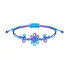 Cuerda de Mano Trenzada Nudo de la Paz Tejida a Mano Pulsera de Regalo Ajustable Pulsera Trenzada de Nudo de la Paz para Mujer