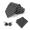 Set de Corbata para Hombre, Caja de Regalo de Lujo para Hombre, Corbata Atada a Mano, Corbata Bordada Jacquard, Diseño de Logo al por Mayor