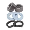 Tuercas de Color Natural Grado 4.8 Estándar Nacional, Tuercas Hexagonales, Arandelas Planas, Arandelas de Resorte, Juego Combinado de Tres Piezas M3M4M5M8M42