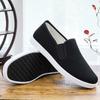 Zapatos de Tela Old Beijing para Hombre Ajenjo Transpirables Slip-On Resistentes al Desgaste Antideslizantes Negros Zapatos de Trabajo Suela Gruesa Zapatos Perezosos Talla Grande Zapatos