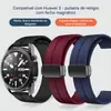 Aplicável a smartwatches Huawei e Samsung com fechos magnéticos fortes de silicone universais de 20mm/22mm para desmontagem.