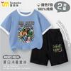 2025 Nuevo Modelo Camiseta de Manga Corta para Niños de Minecraft Pantalones Cortos Verano Algodón para Niños Parte Superior Bloque de Color Traje para Niños 8