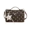 Bolso de mano de terciopelo con lunares retro nuevo 2026, estilo coreano, diseño de nicho, de alta gama, versátil, se puede llevar en la mano, usar al hombro o cruzado