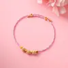Pulsera Zongzi de Hortensia del Día de Mayo, Nueva Cuerda Roja Tejida a Mano para Niños y Bebés, Pulsera de Cuentas DIY de Alta Calidad