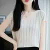 Nuevo Chal Calado de Verano 2026 para Mujer, Elegante, Amigable con la Piel, Transpirable, con Caída, Prendas de Punto Adelgazantes con Cuello en V