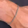 Pulsera de Cadena Trenzada Hip-hop Distintiva de Moda Transfronteriza Pulsera Simple con Sentido de Diseño Ins Pulsera de Verano para Mujer