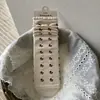 Serie Gris de Alta Inteligencia Songmu: Calcetines grises sofisticados y discretos para mujer con lazo estilo ins y diseño apilado