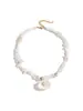 Venta Caliente Transfronteriza Estilo Resort Costero Nicho Sensación de Alta Gama Collar de Cristal Natural Perla Concha
