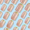Unhas Postiças de Curto Comprimento Mais Vendidas Transfronteiriças, Unhas Postiças Elegantes e Estilosas, Unhas Postiças com Sensação de Luxo Leve e de Alta Qualidade