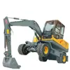 Excavadora de Ruedas, Construcción de Obra Pequeña, Ingeniería Pequeña, Excavadora de Aplicación Multifuncional, Máquina de Gancho Pequeña