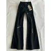 Jeans acampanados de trabajo estilo americano para mujer, nueva colección de otoño, talla grande, tiro alto, holgados, adelgazantes, pantalones de pierna ancha acampanados