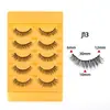 Comércio exterior 5 pares de cílios postiços de meia ponta naturais para o dia a dia haste preta estilo fox cílios de olho de gato cortados ao meio Oriente Médio Sudeste Asiático os mesmos