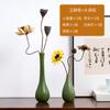 Pequeno vaso de cerâmica ornamentos jade vaso estático chá cerimônia flor seca inserção desktop vaso de flores zen jingdezhen decoração retro para casa