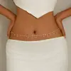 Cadena de cuerpo de metal de moda europea y americana más vendida transfronteriza, cadena de cintura sexy de doble capa con borlas y colgantes de flor, mariposa y gota de agua