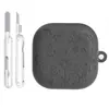 Funda protectora de silicona adecuada para Samsung Buds4/Buds4Pro con patrón de grabado floral, funda suave Bluetooth anticaídas