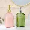 Frasco de Vidro Criativo com Manchas Vitrais Prensador para Álcool em Gel Frasco de Loção Frasco de Vidro Criativo Frasco Vazio para Gel de Banho Shampoo Venda por Atacado