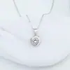 Collar de Plata Esterlina s925 Amor con Zircón Incrustado Colgante de Corazón Moda Coreana Temperamento Clásico de Dama Generación Taobao Cabello