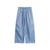 Pantalones de Cuadros Retro para Mujer, Marca de Tendencia Estilo Americano, Pantalones de Pierna Ancha con Pinzas, Pantalones Casuales de Paracaídas a Cuadros Adelgazantes para Primavera y Verano