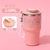 Nueva taza de café de alto valor portátil de acero inoxidable 316 para coche con cuerda termo creativo de vacío