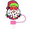 Tapón de pajita de goma suave para decoración de fiestas, personalizado, 10 mm, universal, para Navidad, 50 unidades