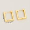 Brincos geométricos triangulares de cobre banhado a ouro 14K para homens e mulheres, brincos INS Fashion Net red de alta qualidade com retenção de cor, brincos em forma de coração
