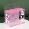 Caja transparente de PVC Caja creativa de algodón para desmaquillar tipo puff Mascarilla comprimida Caja de empaque 2 Piezas Huevo cosmético Caja de plástico