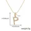 Colar com pingente de pérola e letra inglesa moda transfronteiriça simples feminino ouro 18K personalidade hip-hop Joker joias atacado