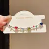 Enredadera de Gemas de Colores~Pulsera Ovalada de Circonita Dopamina, Pulsera de Nicho de Lujo Ligero, Joyería de Mano de Alta Gama Personalizada para Mujeres