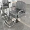 Silla de salón de peluquería para cortar, rizar y peinar, diseño popular, estilo guerrero negro, altura ajustable, giratoria y reclinable, adecuada para barberías
