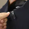 ¡Mono de forro polar, ligero, cálido y de secado rápido! Chaqueta deportiva casual de otoño para hombre con cuello alto, color liso, versátil y elástica