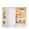 Estante de Aço Doméstica com Porta Lousa Estante de Combinação Multicamadas para Biblioteca Prateleira de Armazenamento Estante para Livros de Imagens Infantis Prateleira de Armazenamento